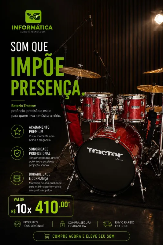 Bateria Tractor | VG INSTRUMENTOS MUSICAIS