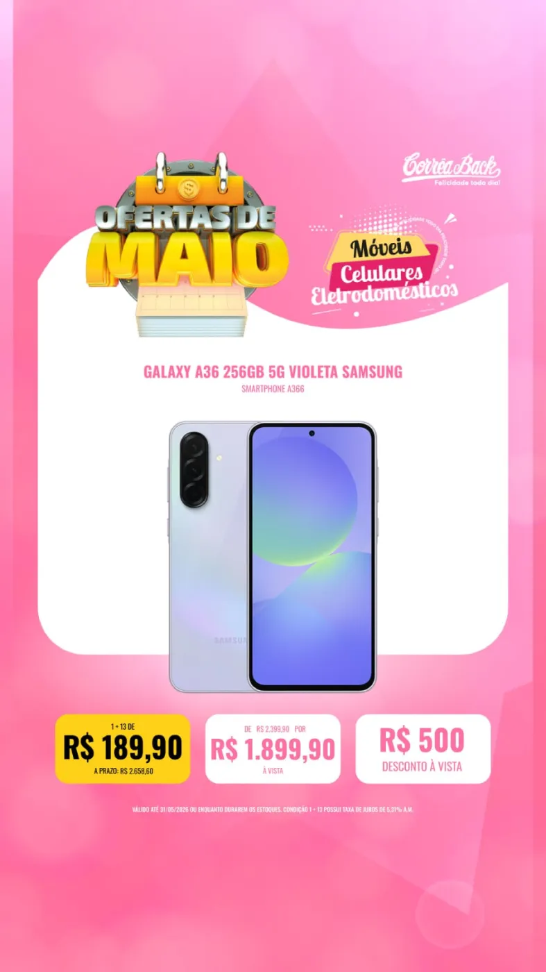 Galaxy A36 256GB 5G Violeta Samsung