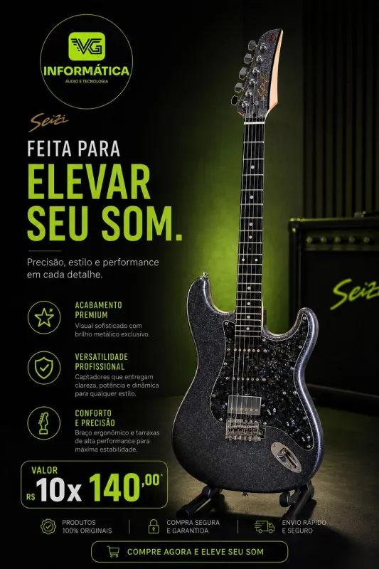 Guitarra Seizi - Sparkle | VG INSTRUMENTOS MUSICAIS