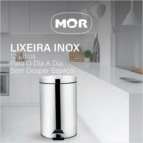 Lixeira Inox Ágata 12L MOR